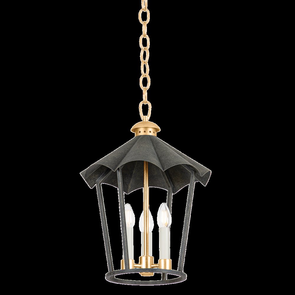 Wildomar Lantern, Vintage Gold Leaf