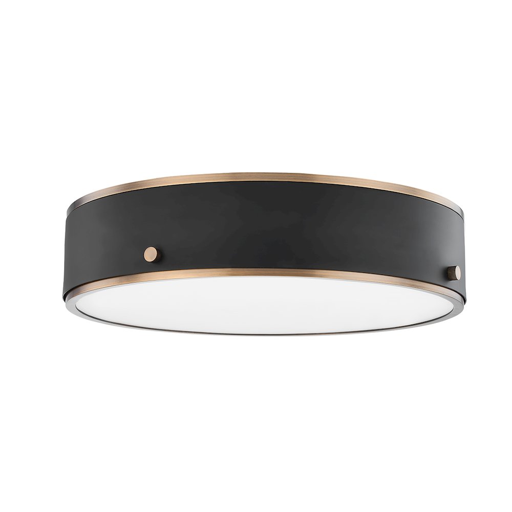 Eli Flush Mount, Patina Brass