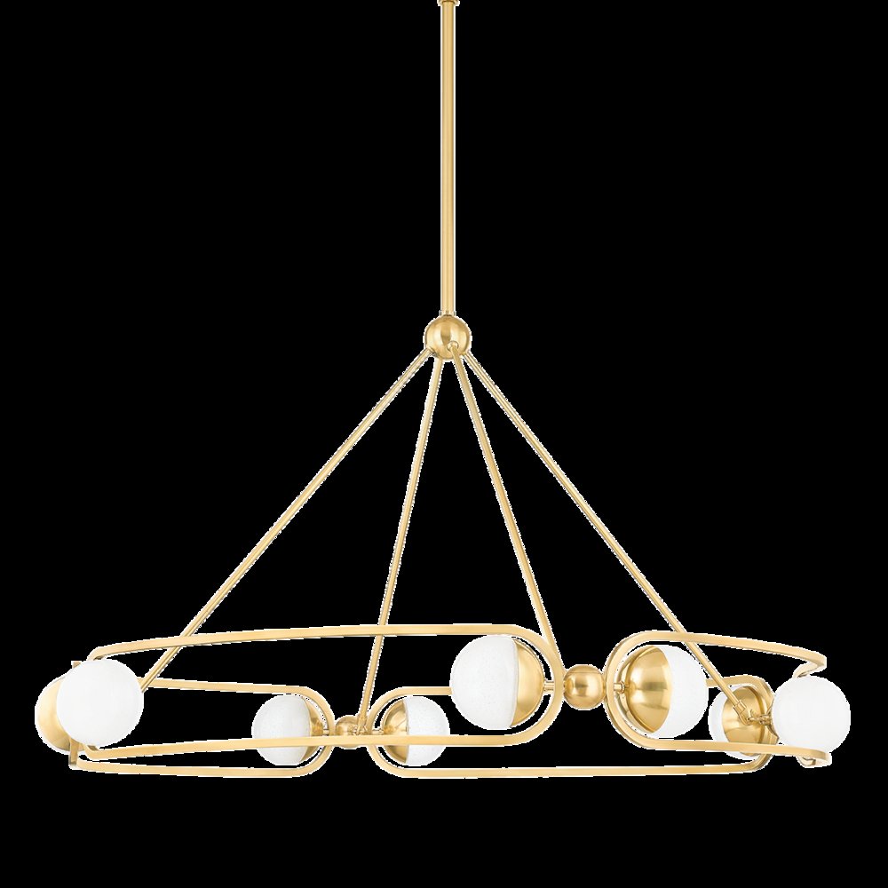 Hartford Chandelier, Aged Brass