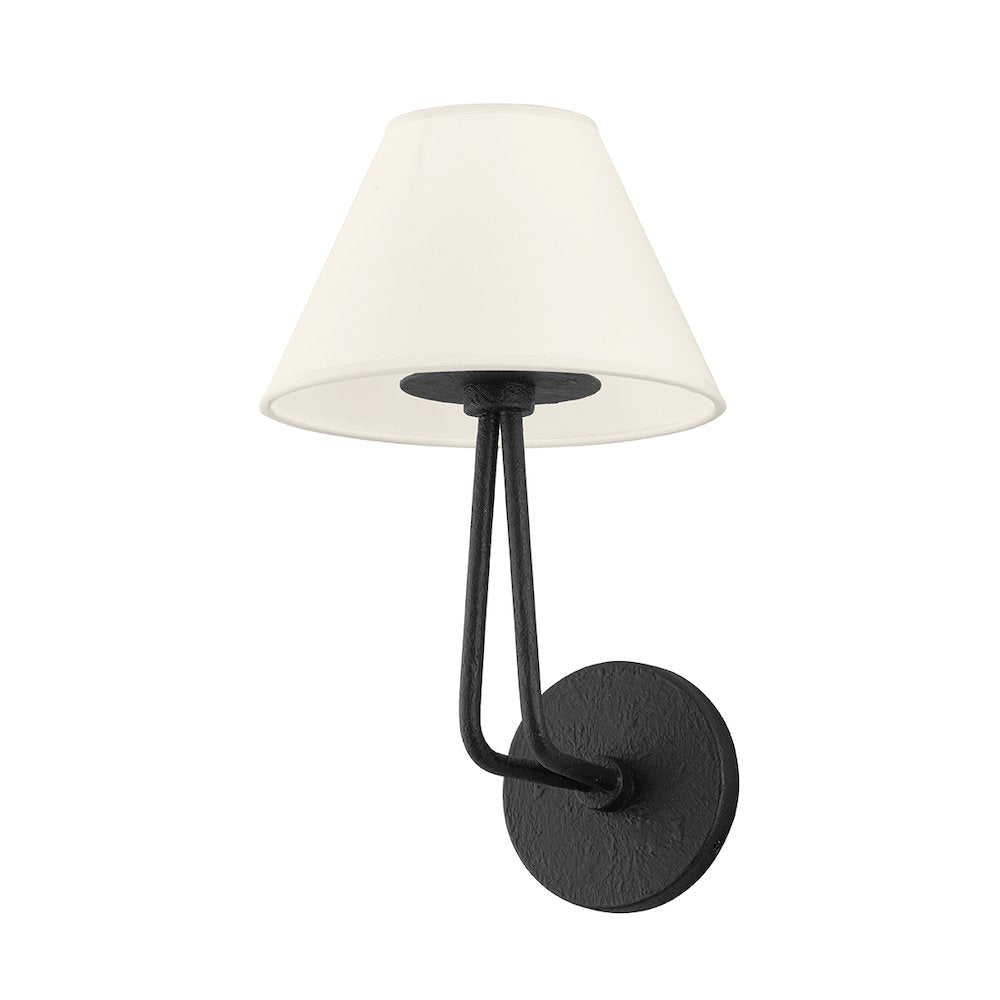 Ozias Wall Sconce, Black Iron