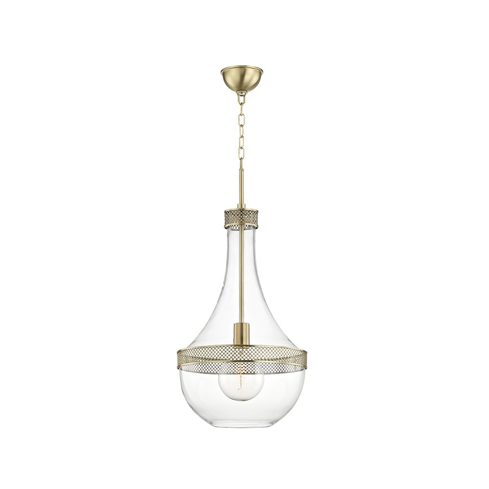 Hagen Pendant, Aged Brass