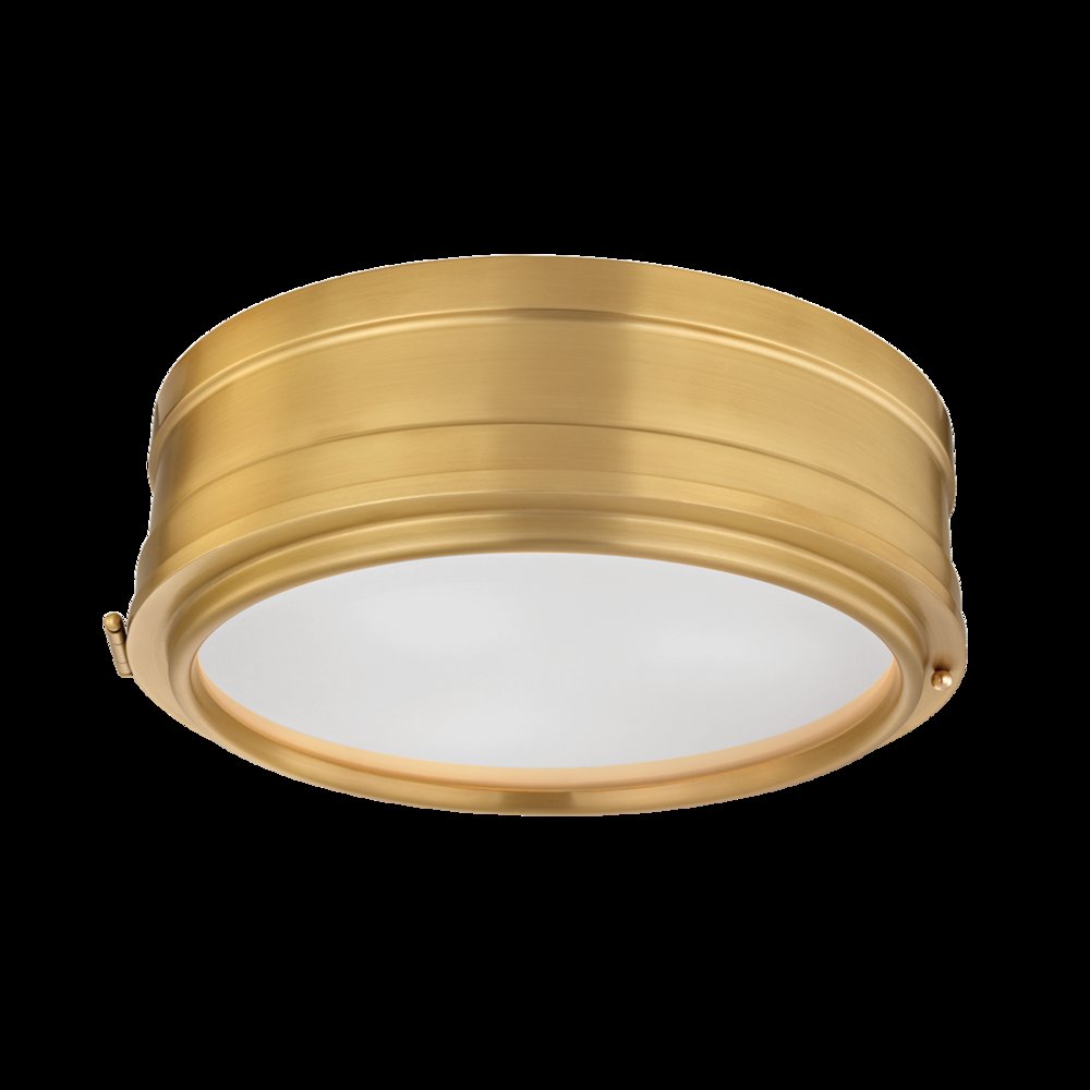 Rye Flush Mount, Aged Brass