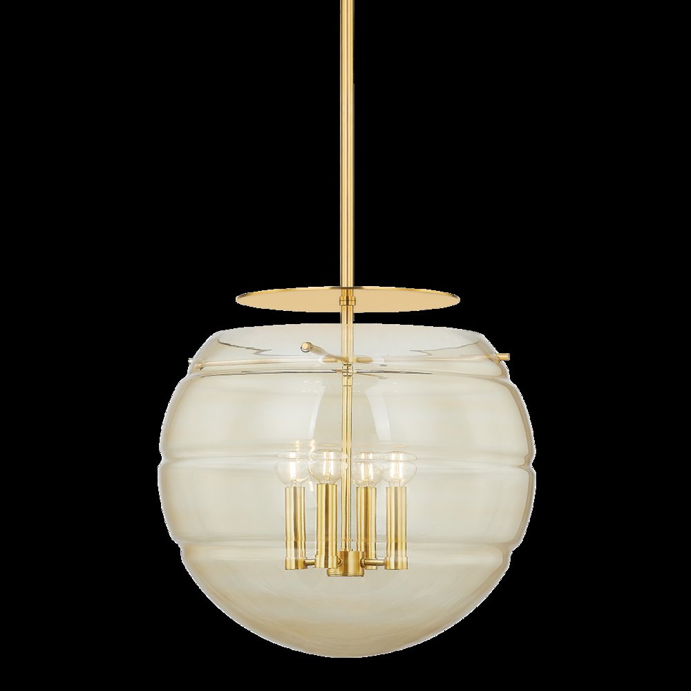 Gill Pendant, Aged Brass