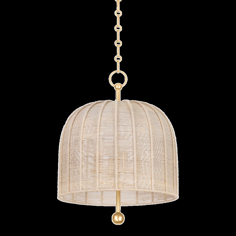 Lonnie Pendant, Vintage Gold Leaf