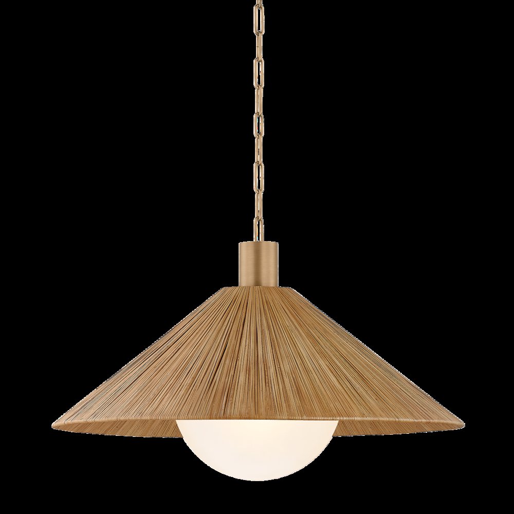 Woodside Pendant, Patina Brass