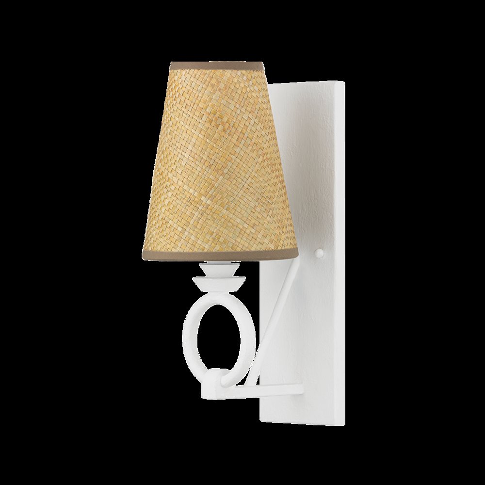 Pendelton Wall Sconce, White Plaster