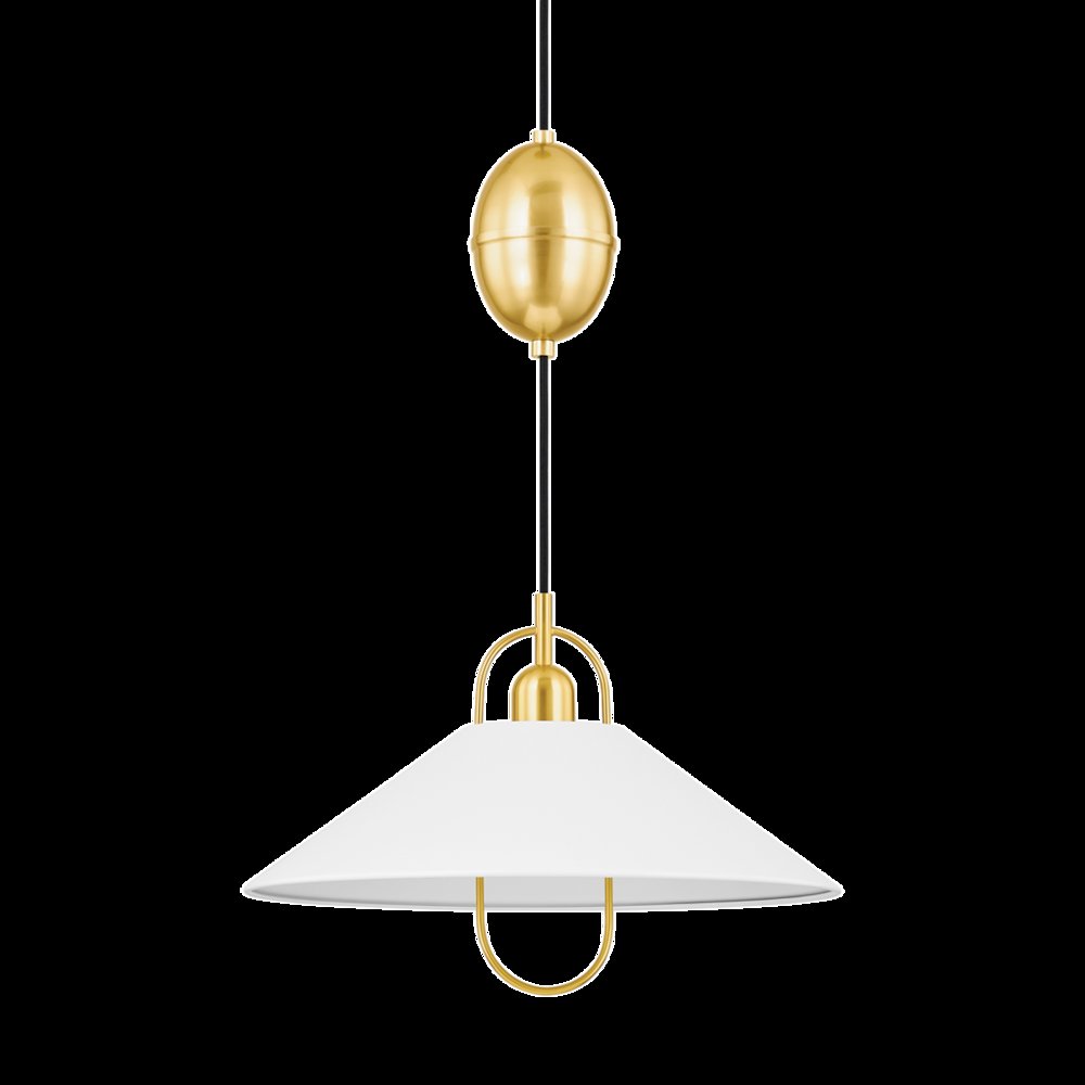 Mariel Pendant, Aged Brass