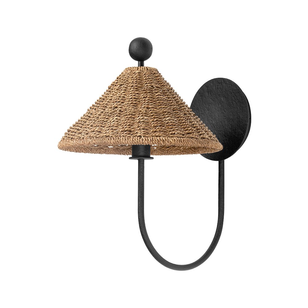 Layton Wall Sconce, Black Iron