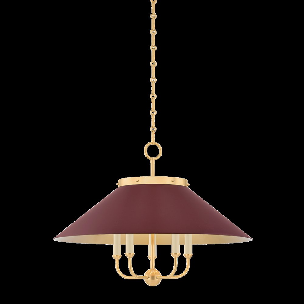 Clivedon Chandelier, Aged Brass