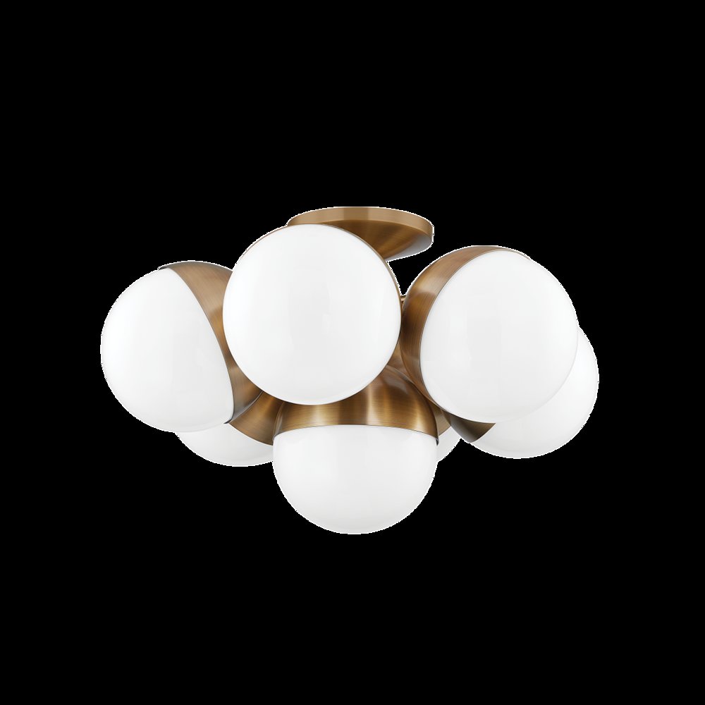 Cupertino Semi Flush, Patina Brass