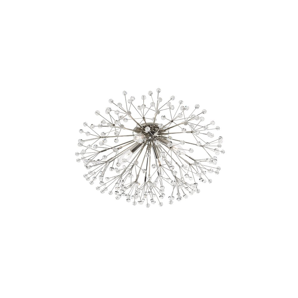 Dunkirk Semi Flush, Polished Nickel
