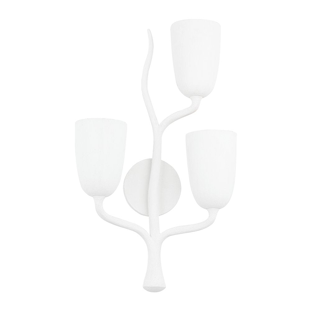 Vine Wall Sconce, White Plaster