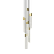 V Panels Pendant, Brass