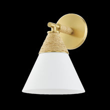 Mica Wall Sconce, Aged Brass