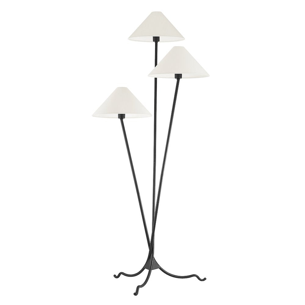 Cedar Floor Lamp, Forged Iron