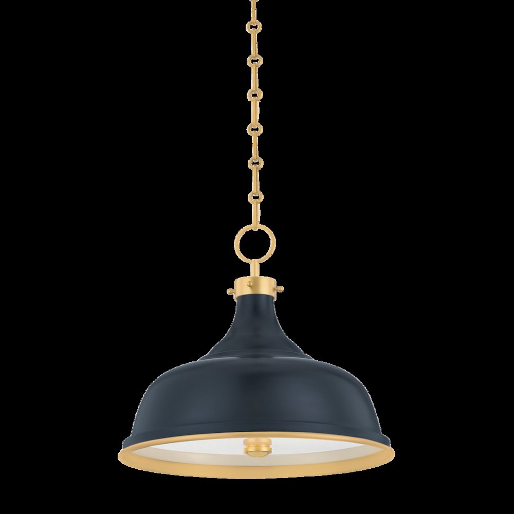 Painted No. 1 Pendant, Aged Brass