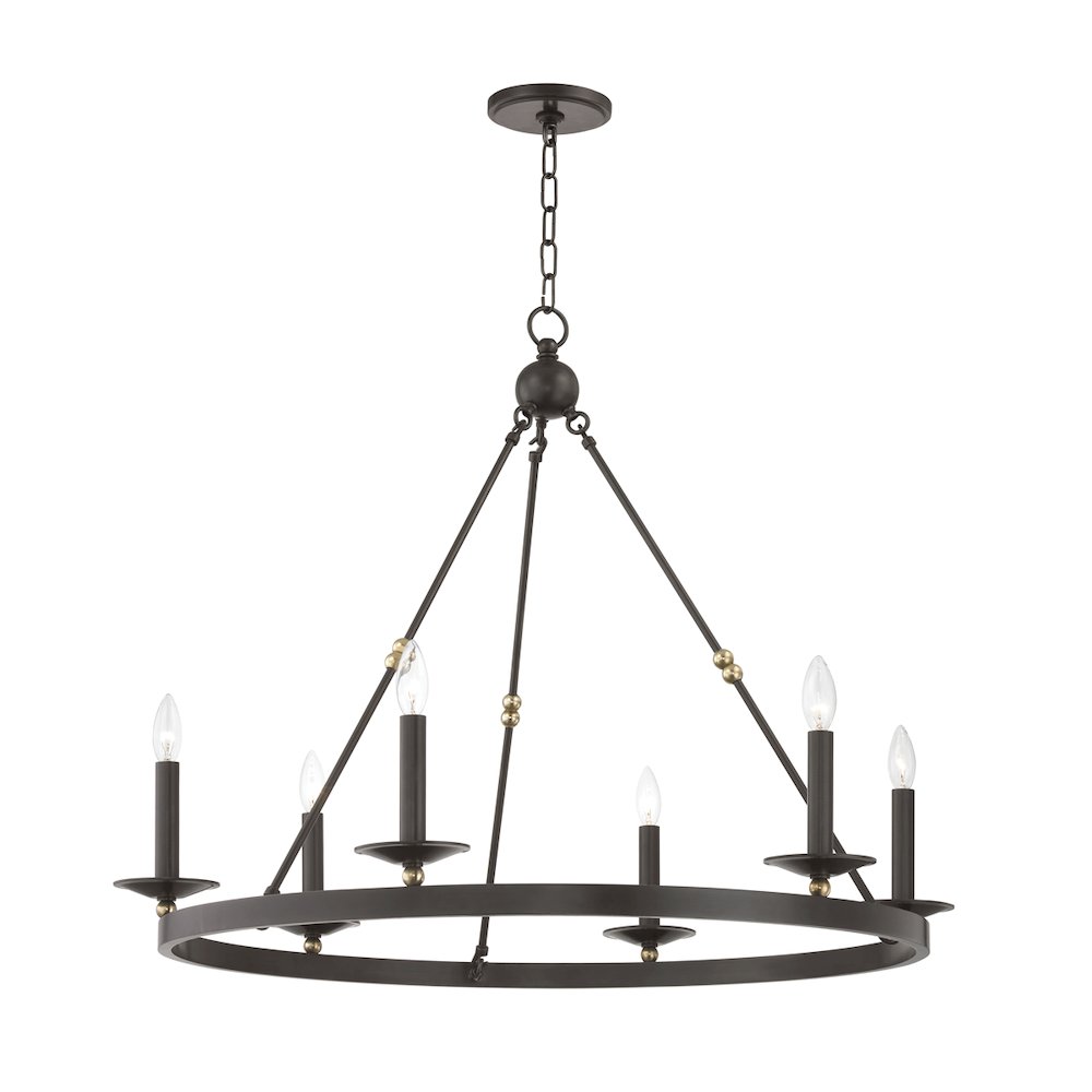 Allendale Chandelier, Aged Brass, Old Bronze