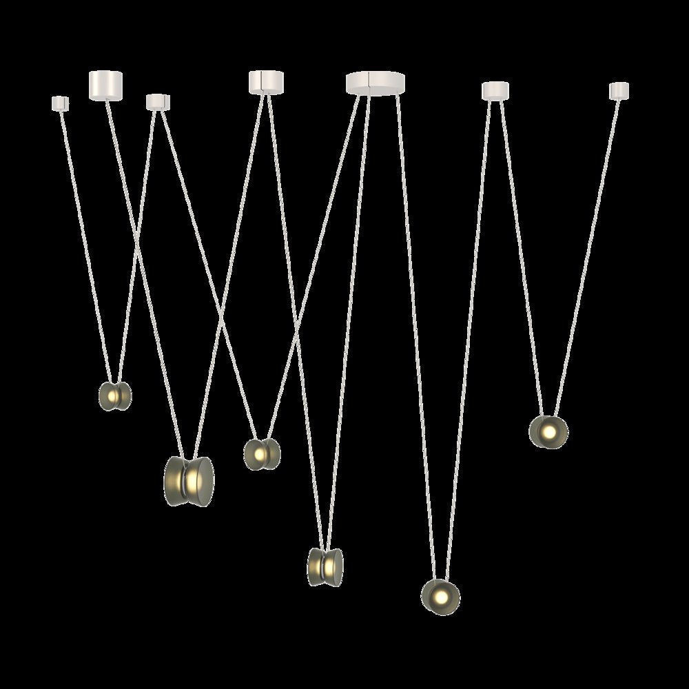 Yo Yo Pendant, Natural Anodized With Smoke Shade