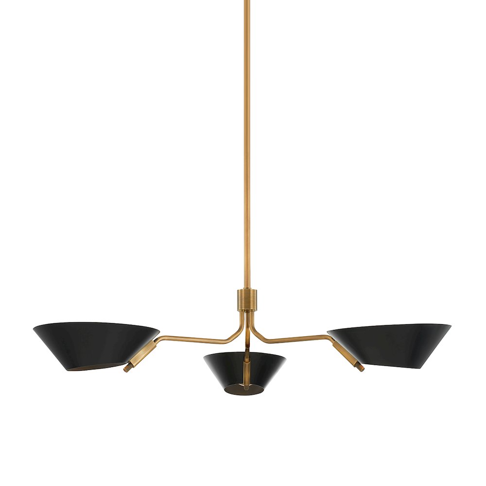 Sacramento Chandelier, Patina Brass