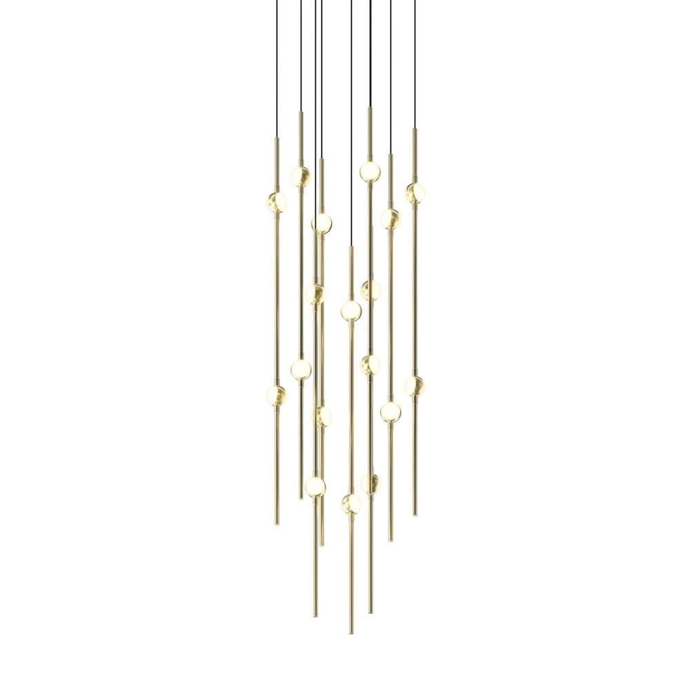 Constellation Pendant, Satin Brass
