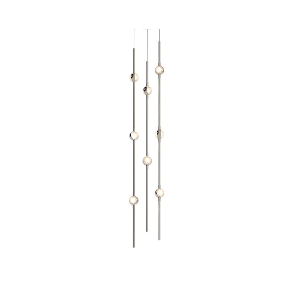 Constellation Chandelier, Satin Nickel