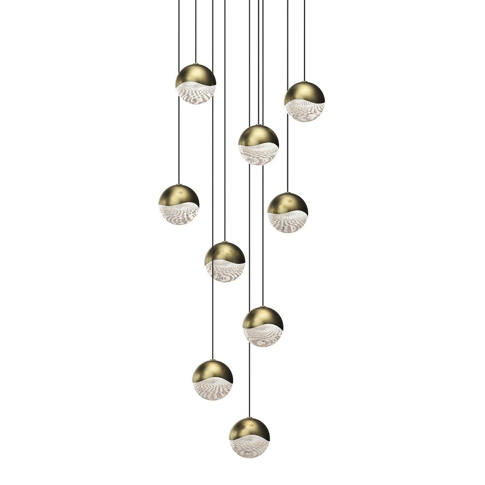 Grapes Pendant, Brass