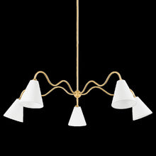 Onda Chandelier, Aged Brass