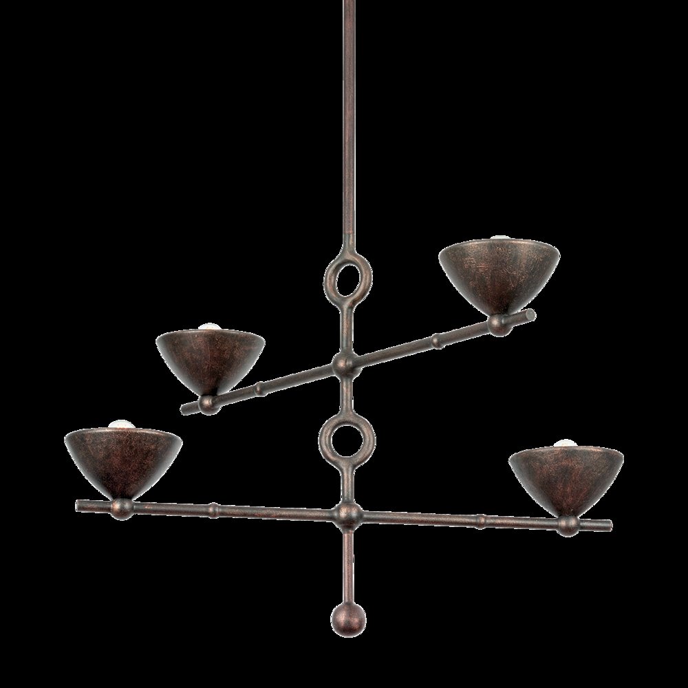 Vishal Chandelier, Black Patina Gold