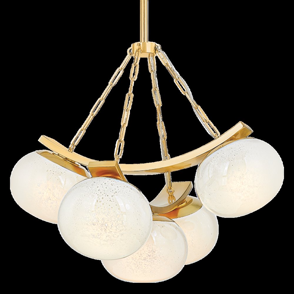 Duxbury Chandelier, Aged Brass