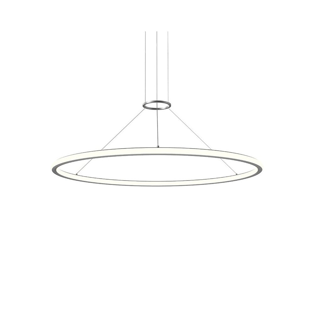 Luna Pendant, Bright Satin Aluminum