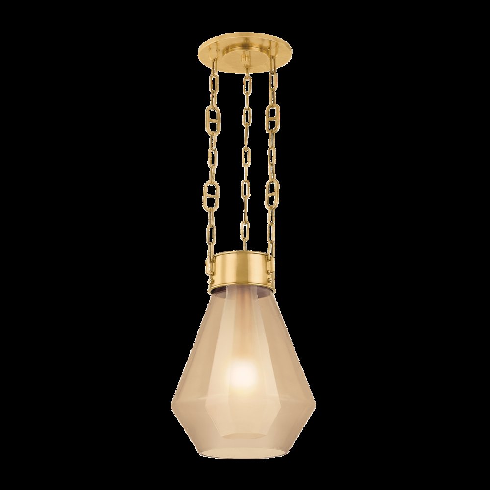 Tragus Pendant, Vintage Brass