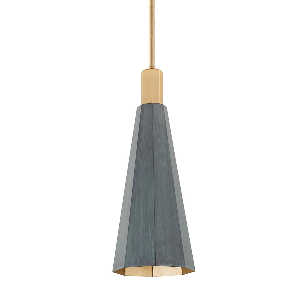 Huntley Pendant, Patina Brass
