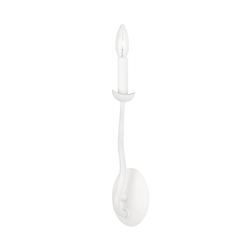 Reign Wall Sconce, Gesso White