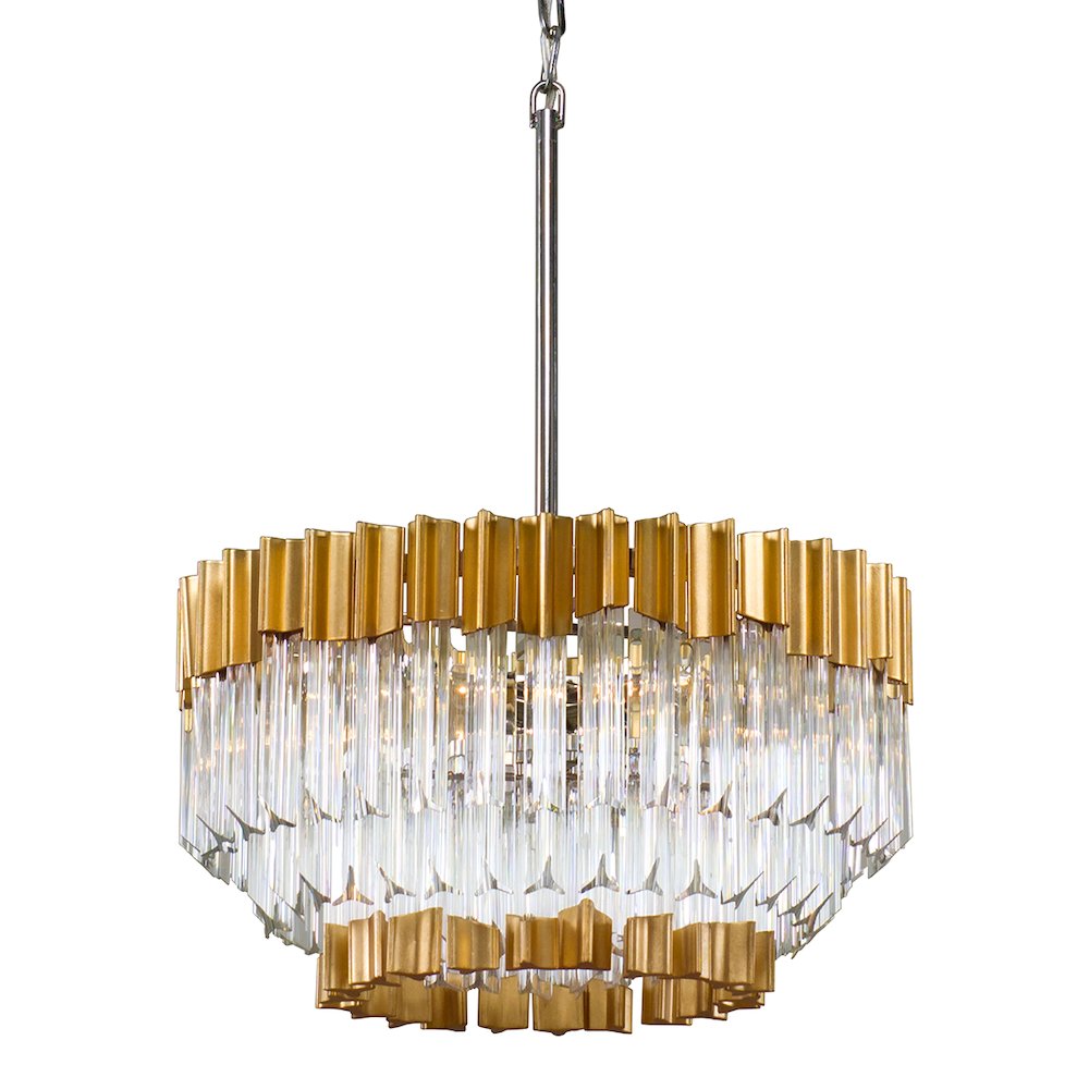 Charisma Chandelier, Gold Leaf