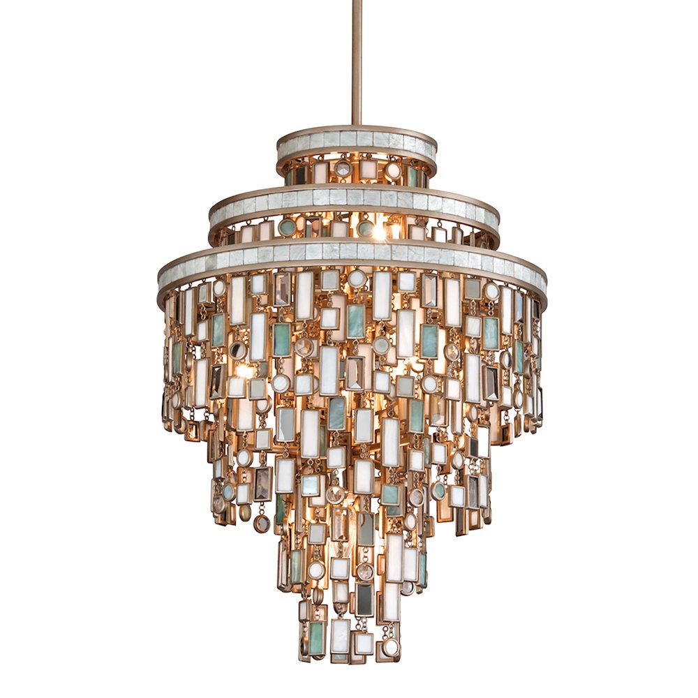 Dolcetti Chandelier, Champagne Leaf