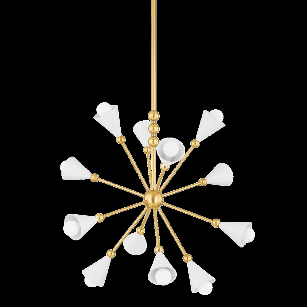 Hikari Chandelier, Aged Brass