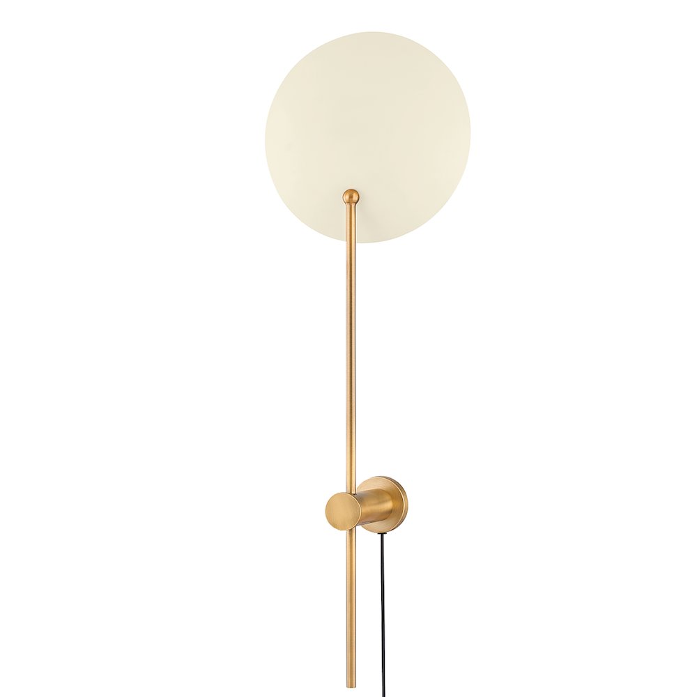 Leif Plug-In Sconce, Patina Brass