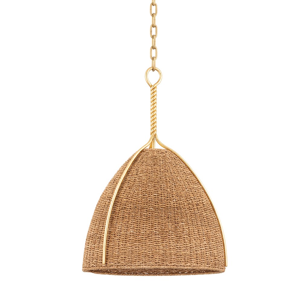 Woodlawn Pendant, Vintage Gold Leaf