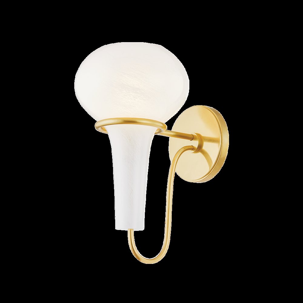 Adams Corner Wall Sconce, Aged Brass