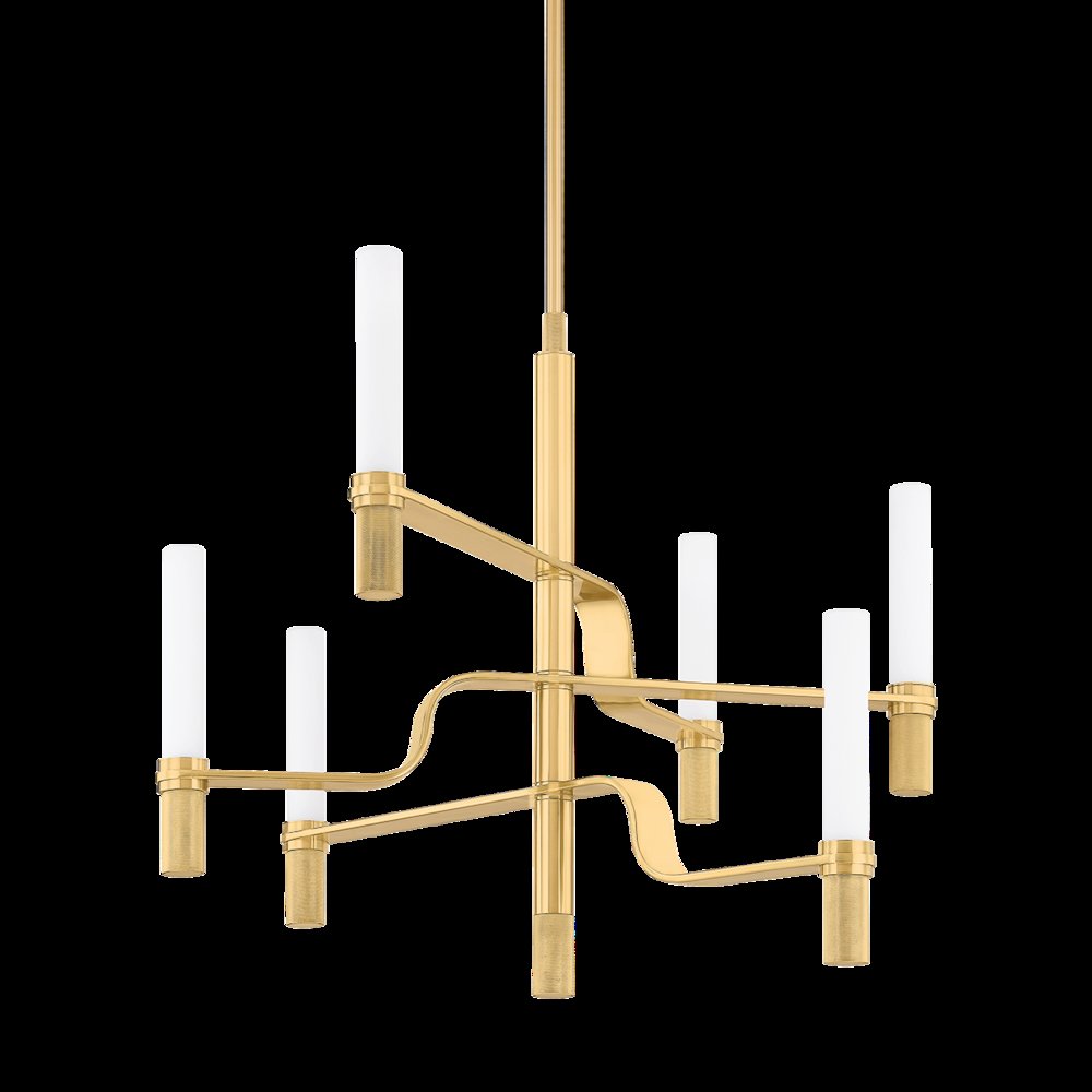 Allentown Chandelier, Aged Brass