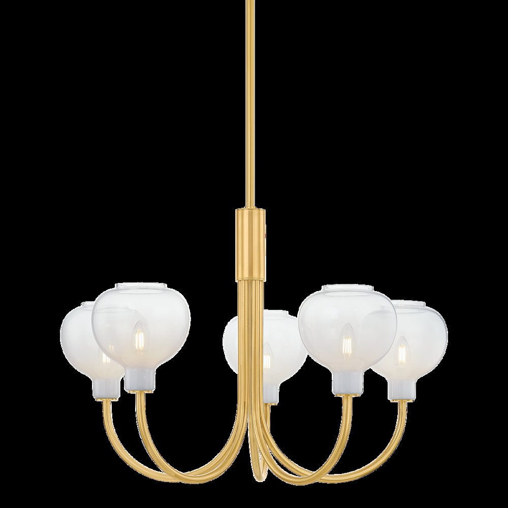 Estelle Chandelier, Aged Brass