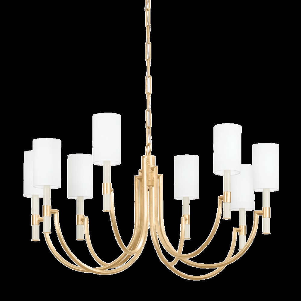 Gustine Chandelier, Vintage Gold Leaf