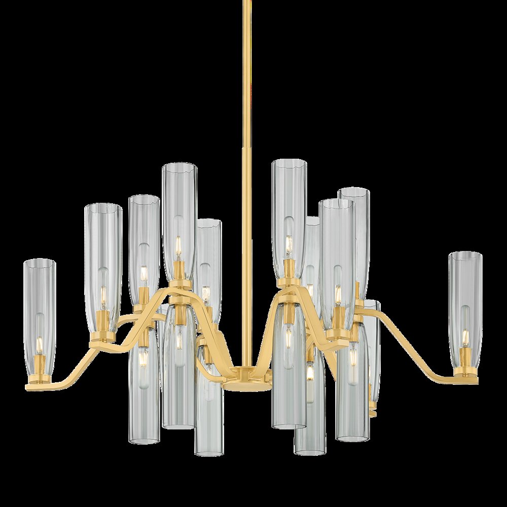 Harpswell Chandelier, Aged Brass