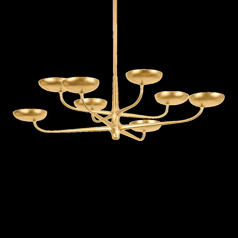 Taormina Chandelier, Vintage Gold Leaf