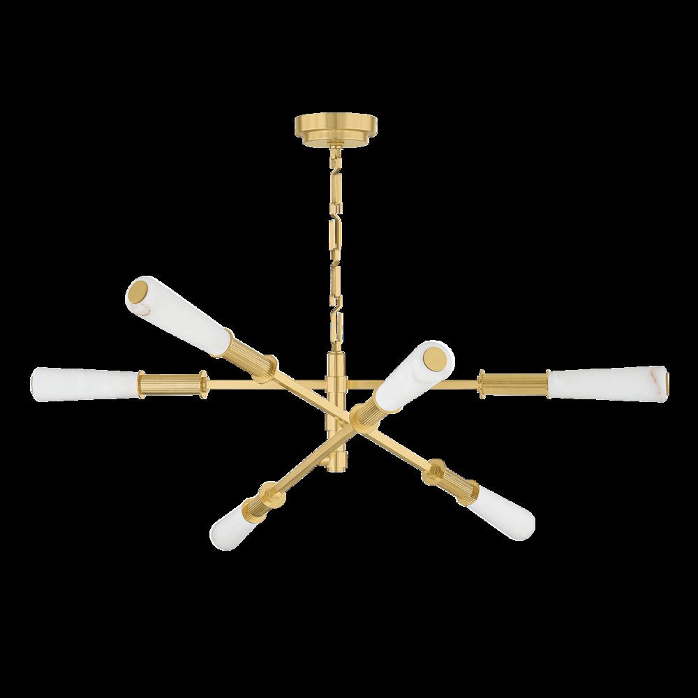 Dashiell Chandelier, Vintage Polished Brass
