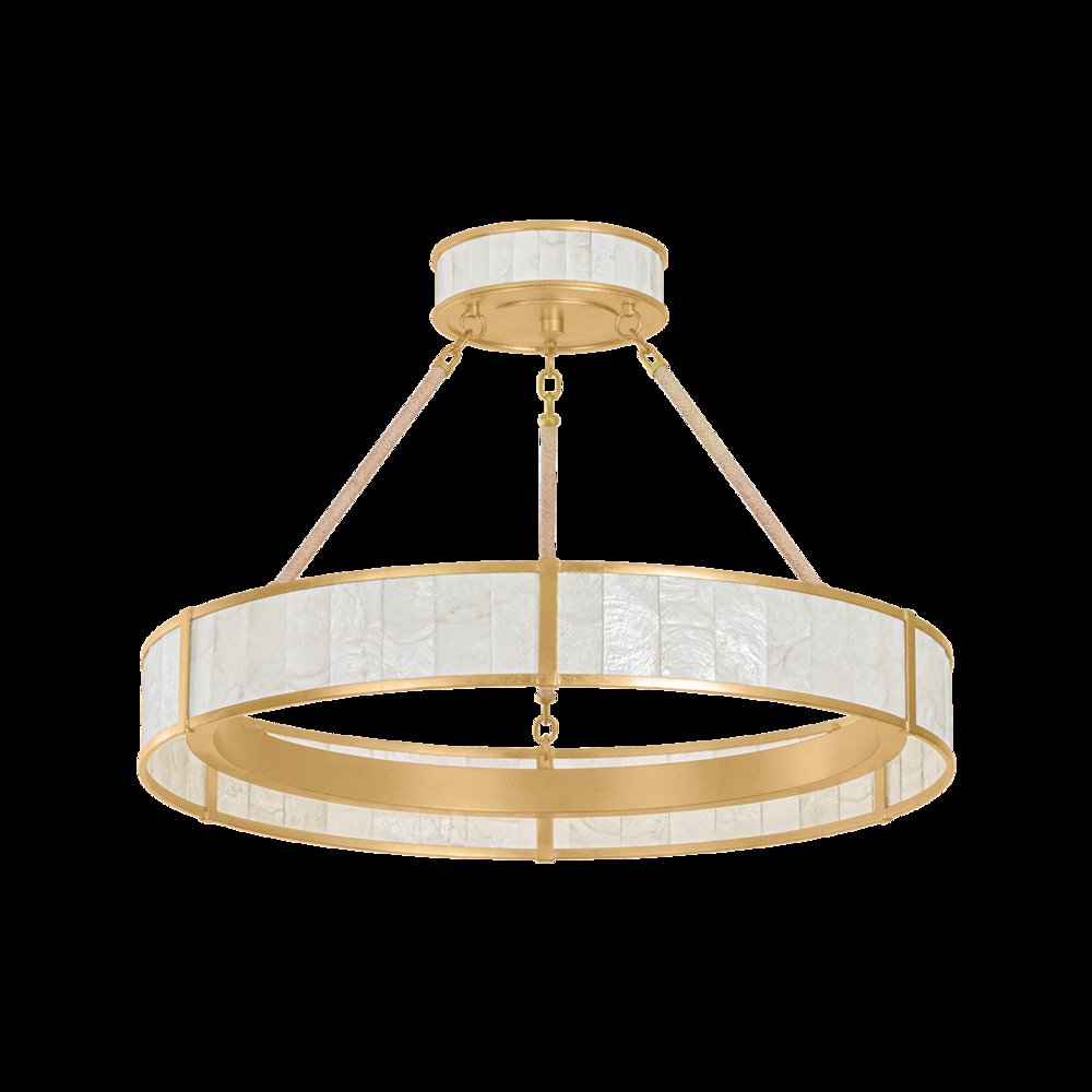 Halcott Chandelier, Vintage Gold Leaf