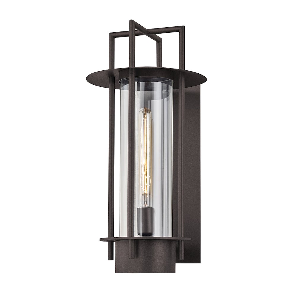 Carroll Park Exterior Wall Sconce, Textured Bronze