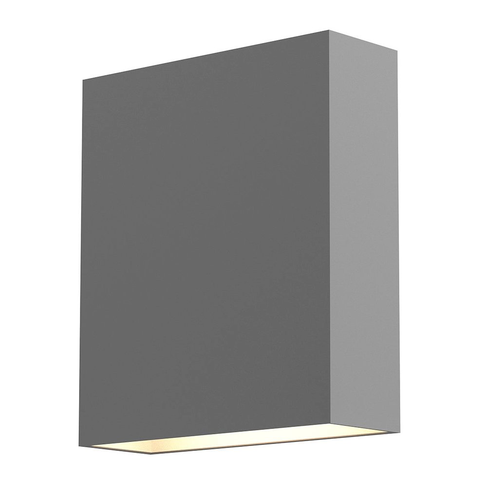 Flat Box Wall Sconce, Textured Gray
