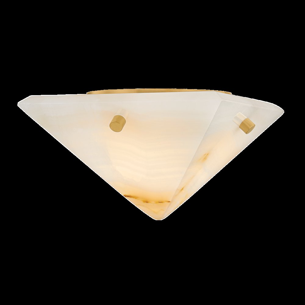 Geo Flush Mount, Vintage Brass
