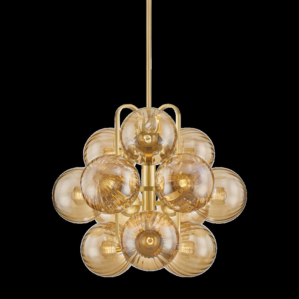 Cronus Chandelier, Vintage Polished Brass